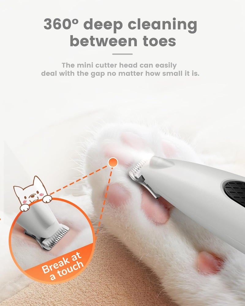 PAPMINI Dog Paw Trimmer with LED Light, Ultra-Low Noise Paw Trimmer for Dogs, Cordless Dog Clippers for Grooming with LED Display, Type-C Rechargeable Pet Clippers for Pads, Ears, Eyes, Face, Rump - Image 5